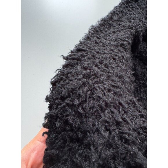 R13 Black Wool Blend Teddy Bear Crew Neck Oversized Sweater Dress, Size S - Picture 8 of 13